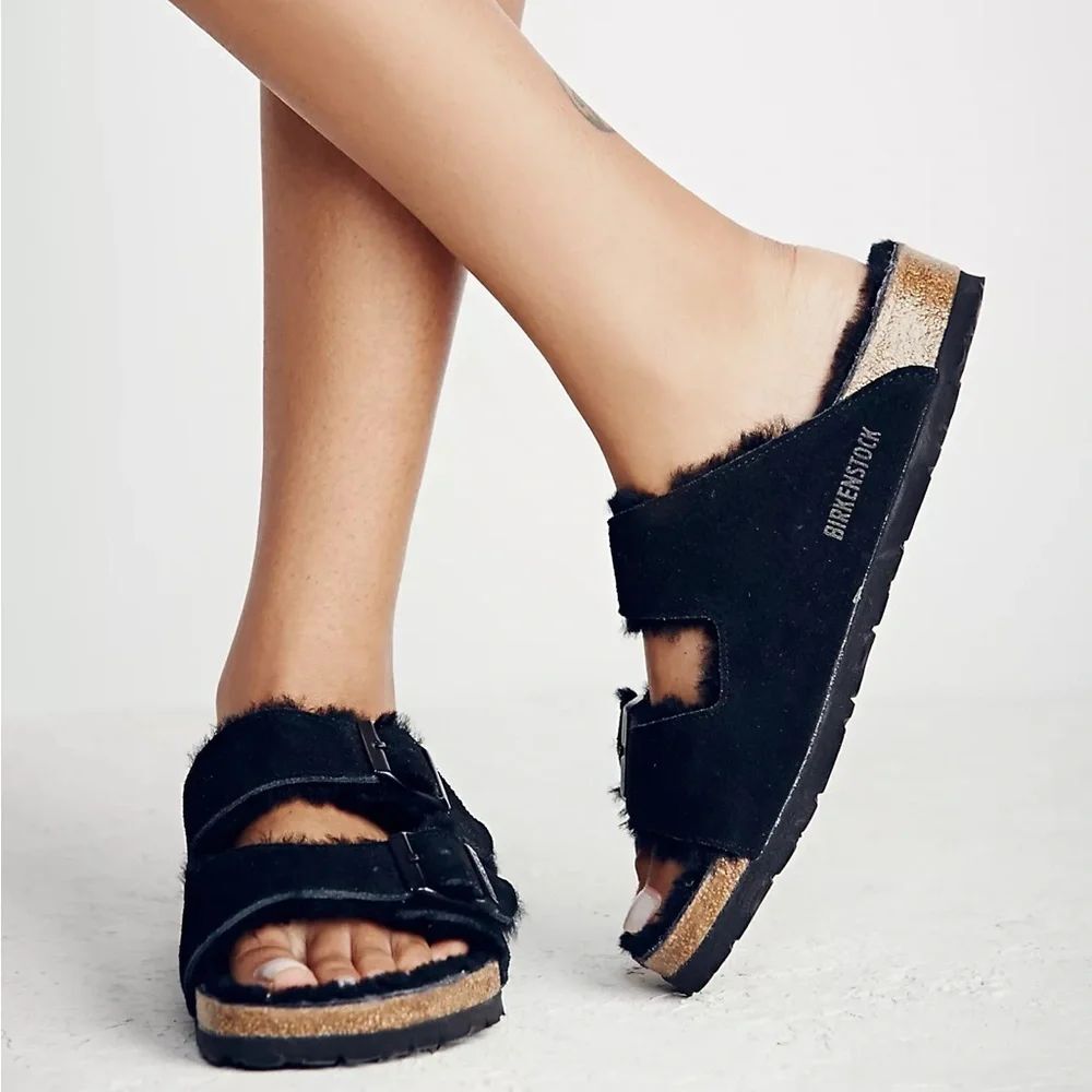 Birkenstock Arizona Shearling Sandals x Free People